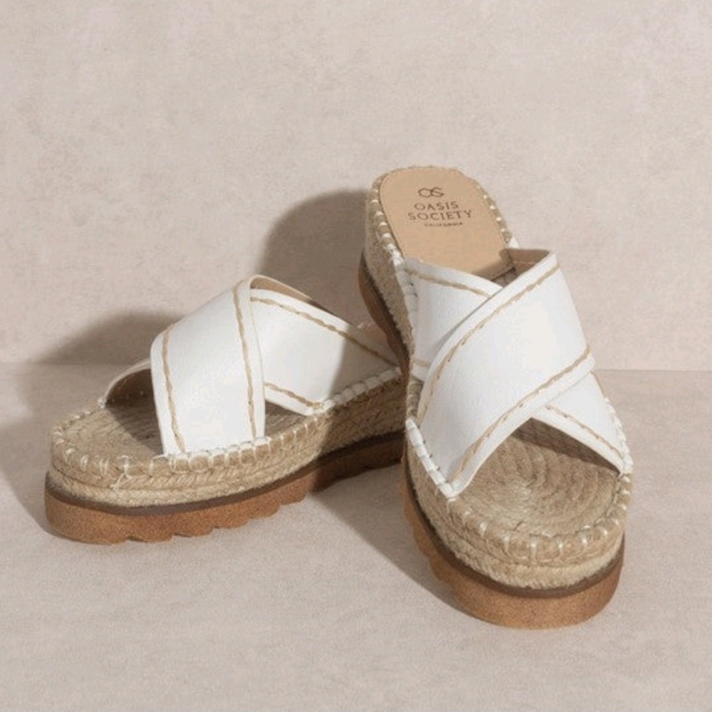 Oasis Society Lucia Cream Espadrille Sandals